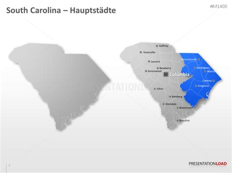 Powerpoint Landkarte South Carolina Counties Usa Presentationload