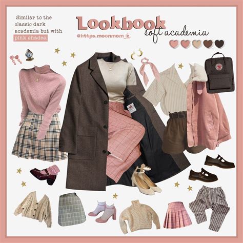 Soft Academia Fashion Moodboard Pink Academia Romantic Academia