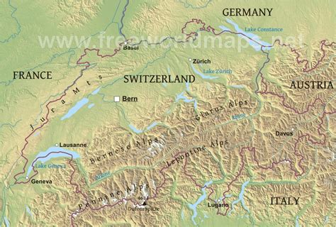 27 Swiss Alps On Map Online Map Around The World