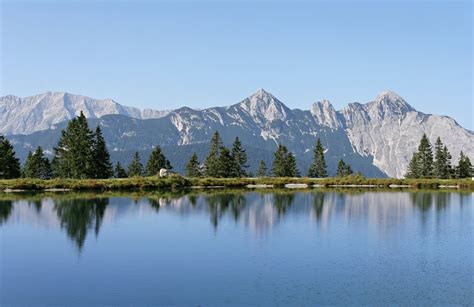 Austria Seefeld Mountains Lake Sky Wallpaper 3456x2244 362988