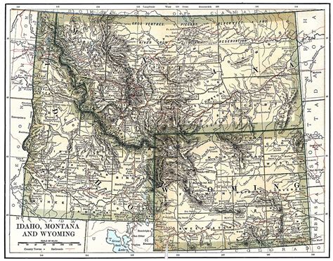 Idaho Montana And Wyoming Map Wyoming Map Wyoming Map