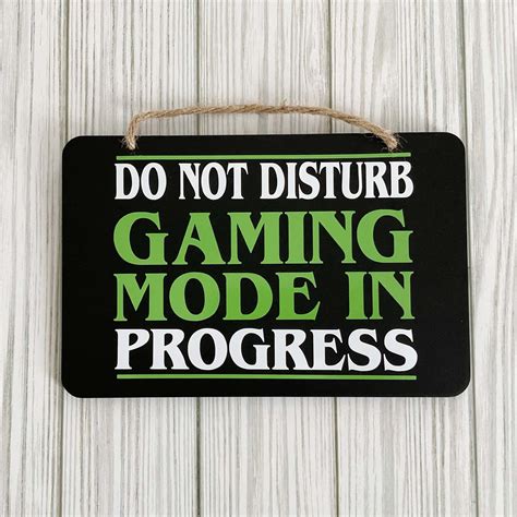 Do Not Disturb Gaming In Progress Sign Etsy