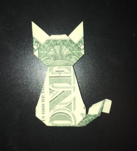 Dollar Bill Cat Money Origami T Etsy