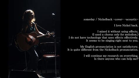 Someday Nickelback Cover Acoustic Youtube