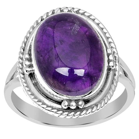 Orchid Jewelry Timeless Ctw Oval Amethyst Sterling Silver Wedding Ring For Women S By