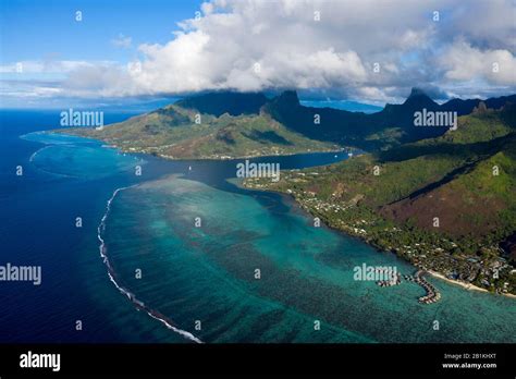 Aerial View Of Cooks Bay Moorea French Polynesia Stock Photo Alamy