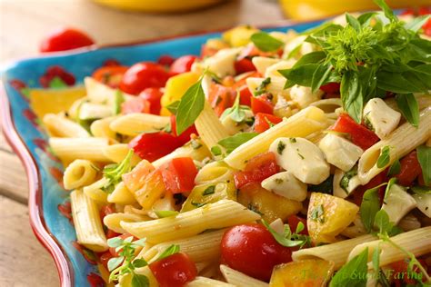 Pasta Salad With Fresh Mozzarella And Heirloom Tomatoes The Café