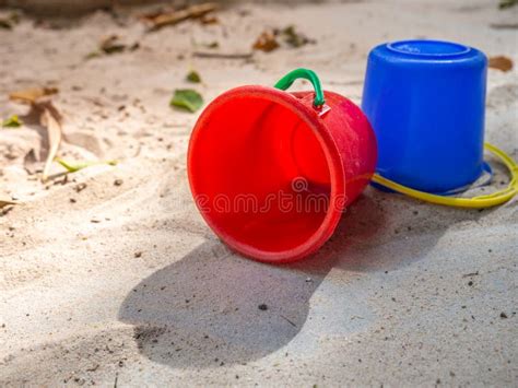 Toy Bucket On Sand Stock Photo Image Of Childhood Sandpit 131357258