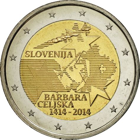 461141 Slovénie 2 Euro Barbara Celiska 2014 Spl Bi Metallic Spl