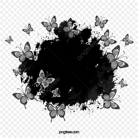 Butterflies Border Png Image Black Butterfly Border Butterfly Clipart