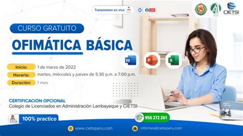 Curso Gratuito En OfimÁtica BÁsica 2022 Cietsi