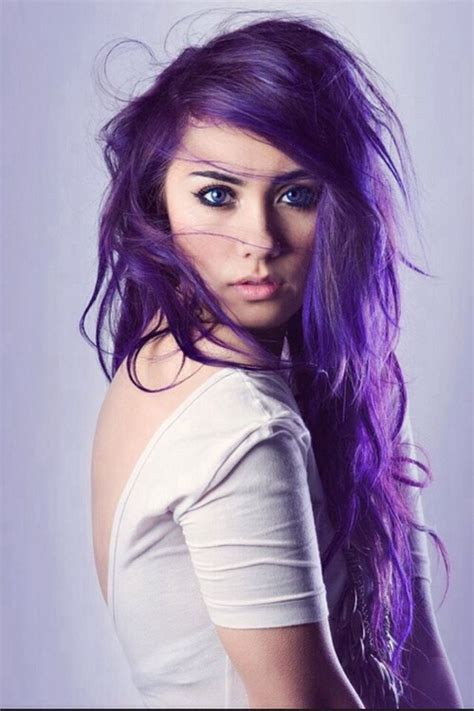 Gorgeous Girl With Purple Hair Pictures Photos And Images For