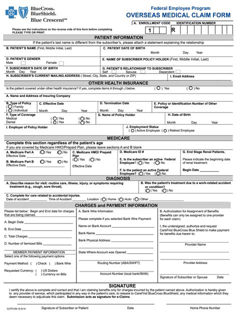 Federal Blue Cross Blue Shield Fill Out Sign Online DocHub