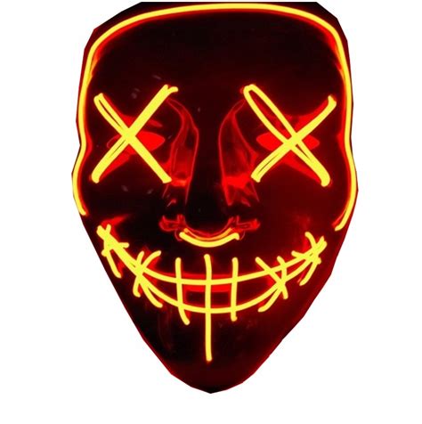 Maska świecąca Led Halloween Czerw Wiele Kolorów 7592211390