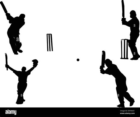 Cricket Collection Vector Stock Vector Image And Art Alamy