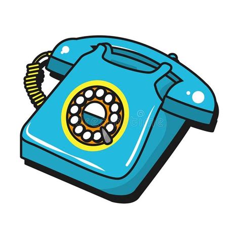Vintage Telephone Cartoon Vector Illustration Graphic Design Vector