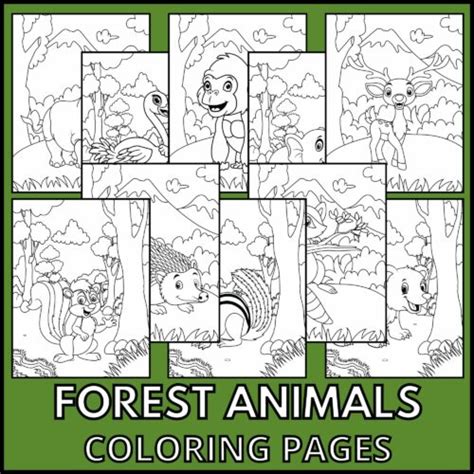 Forest Animals Coloring Pages Wild Animals Coloring Sheets For Kids