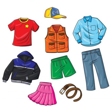 Desenhos Animados Da Roupa Vetor Premium Cartoon Outfits Kids