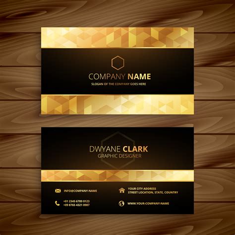 Luxury Golden Business Card Design Download Free Vector Art Stock