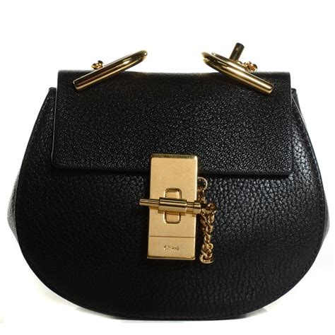 Chloe Grained Lambskin Nano Drew Shoulder Bag Black 107417 Fashionphile