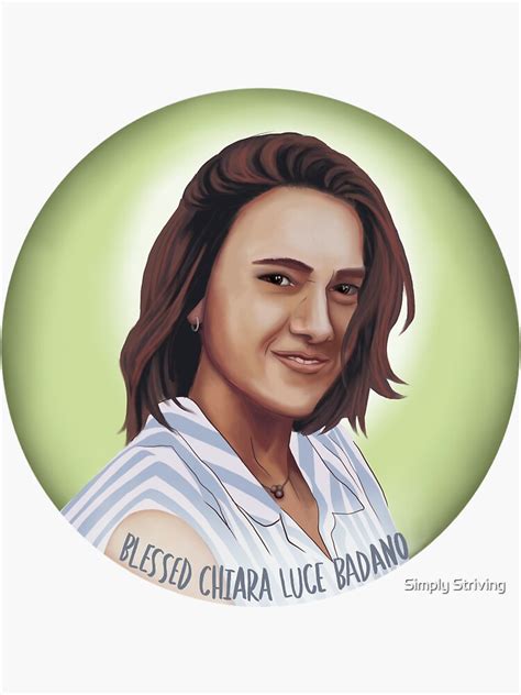 Blessed Chiara Luce Badano Print Sticker By Simply Striving Redbubble