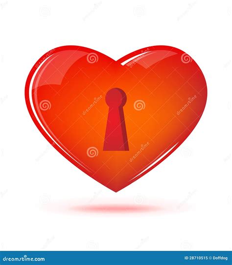 Heart With Keyhole Stock Vector Illustration Of Design 28710515