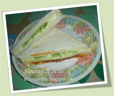 2 biji telur rebus 2. ZaNa's Villa: Sandwich Telur