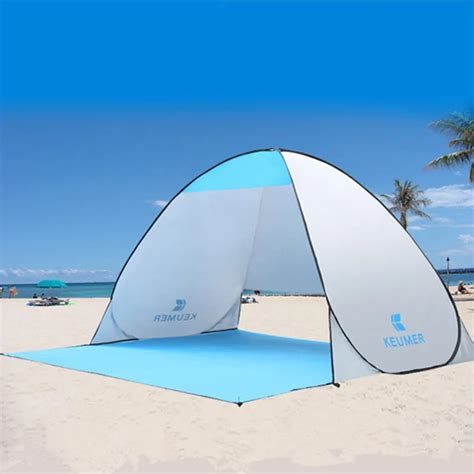 Portable Summer Beach Tent Beach Awning Sun Shelter Half Open