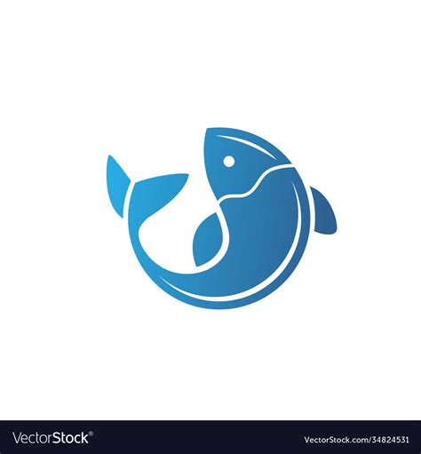 Fish Logo Fresh Seafood Logo Template Design Vector Image