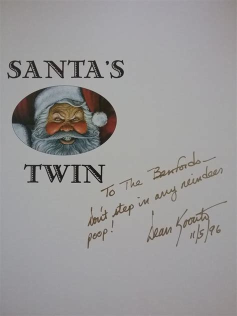 Santas Twin By Dean Koontz First Edition Signed Presentation Copy By