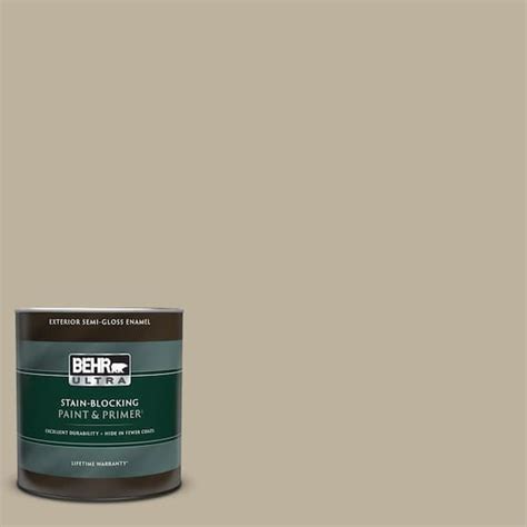 Behr Ultra 1 Qt 750d 4 Pebble Stone Semi Gloss Enamel Exterior Paint