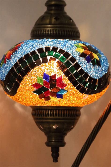 MOSAIC SWAN NECK Table Lamps Handmade Unique Turkish Moroccan Etsy