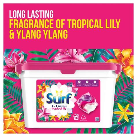 Surf 3 In 1 Pods Tropical Lily Washing Capsules Morrisons