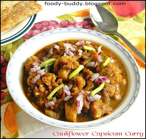 Cauliflower Capsicum Curry Gobi Shimla Mirch Ki Subzi Foodybuddy