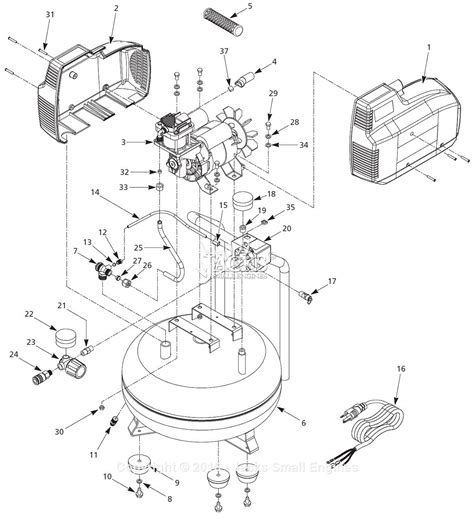 Campbell Hausfeld Hm751000 Parts Diagram For Air Compressor Parts