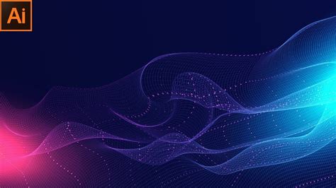 Abstract Technology Background Design Wavy Line Design
