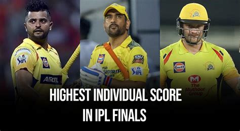 Highest Individual Score By Csk Batsmen In Ipl Finals