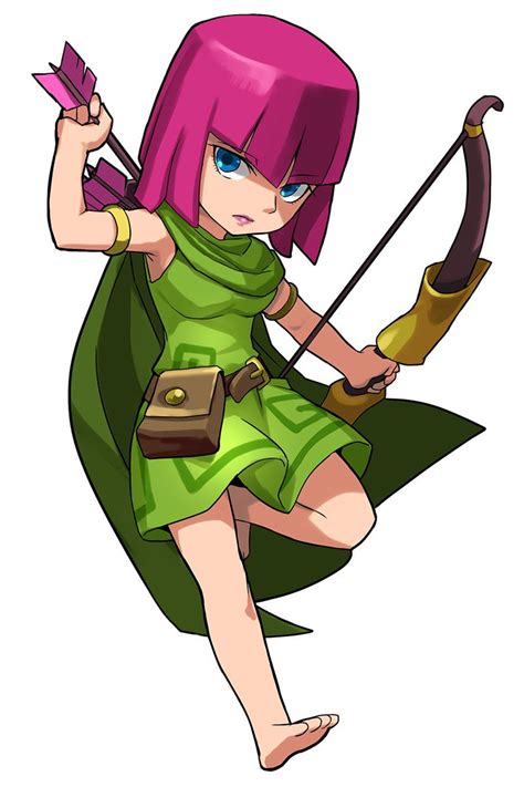Puzzle And Dragons Archer Clash Royale Drawings Character Art Clash