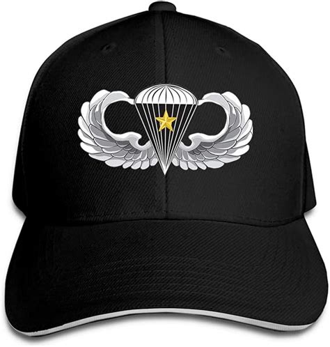 Army Basic Parachutist 5 Combat Jump Wings Funny Fashion Breathable Cap