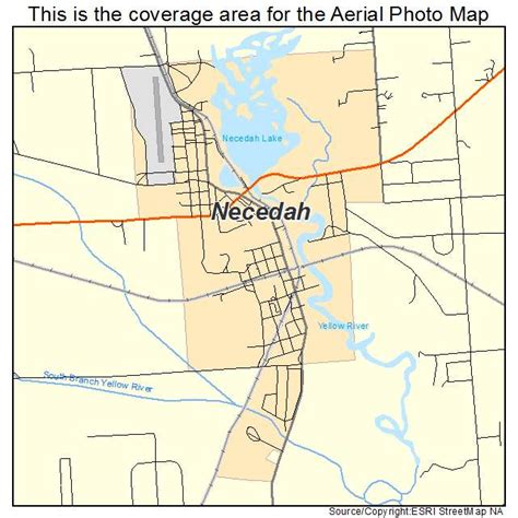 Aerial Photography Map Of Necedah Wi Wisconsin