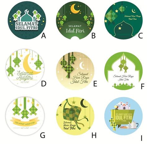 Jual Sticker Stiker Ucapan Selamat Hari Raya Idul Fitri Glossy Di