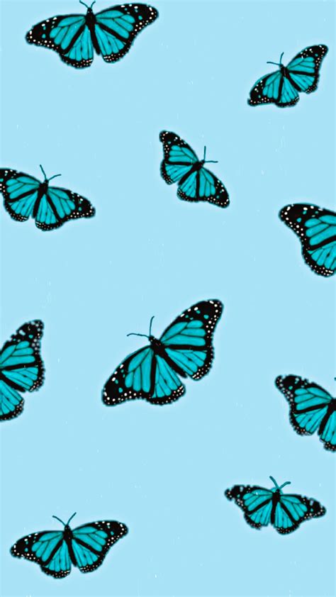 Aesthetic Blue Butterfly Wallpapers Wallpaper Cave 10a