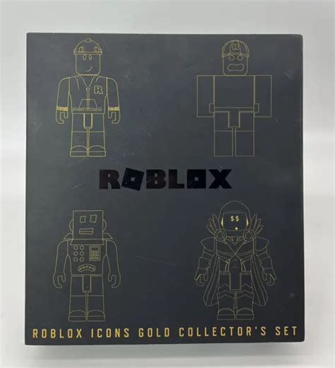 Roblox Icons Gold Collectors Set 15th Anniversary Gold 4 Figure Pack