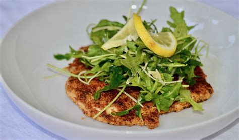 Almond Crusted Chicken With Arugula And Parmesan Food Life Love