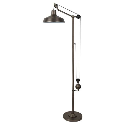Here are some ideas for floor lamp bases for your next craft or home decor diy project! Pulley Floor Lamp - The Industrial Shop™. Image 2 of 3. | Pulley floor lamp, Diy floor lamp, Lamp
