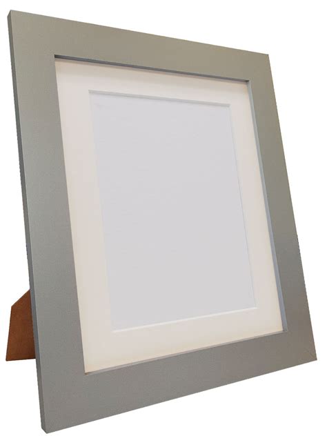 Metro Light Grey Picture Photo Frames With Black White Or Ivory Mount 20x16 A3 Ebay