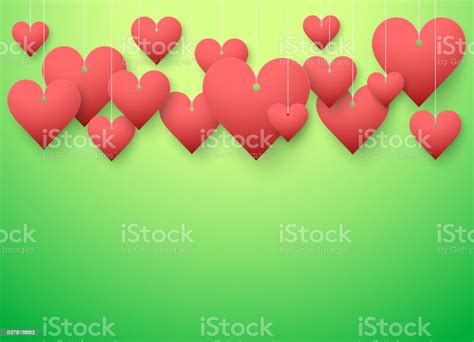 Background Beautiful Red Heart Vector Stock Illustration Download