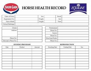 Printable Free Equine Record Keeping Forms Printable Word Searches