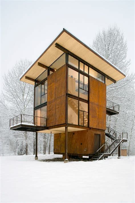 This Tom Kundig Designed 1000 Square Foot Weekend Cabin Basically A