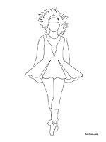 You will love this dance dancers in the changing room coloring page. Irish dance coloring page | Irish dancing dresses, Dance ...